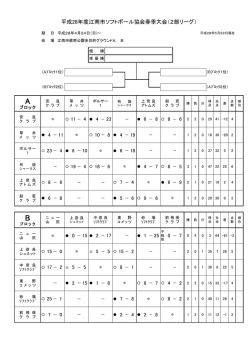 平成28年度江南市ソフトボール協会春季大会（2部リーグ）