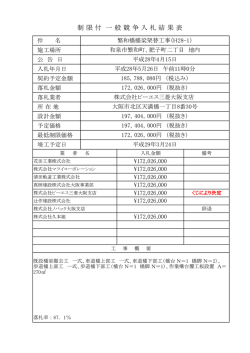 制 限 付 一 般 競 争 入 札 結 果 表