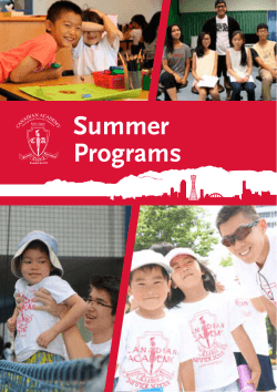 Summer Programs - Canadian Academy