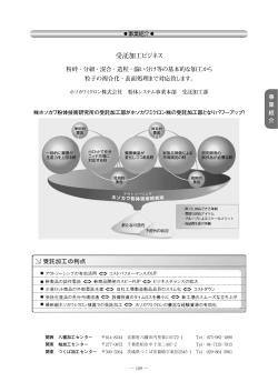 受託加工ビジネス - Hosokawa Micron Group