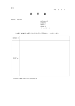 質問書（PDF：91KB）