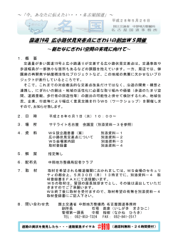 国道19号 広小路伏見交差点にぎわいの創出WS開催 ～新たなにぎわい