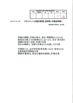統括運行管理者からの事故防止資料 （2016/05/25）