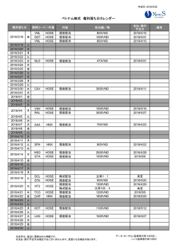 ベトナム株式 権利落ち日カレンダー