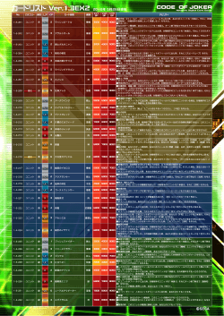 カードリスト Ver.1.3EX2 2016年 5月26日現在