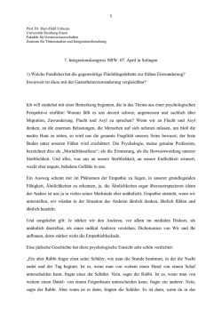 Rede von Prof. Dr. Haci-Halil Uslucan, Wissenschaftlicher Leiter der