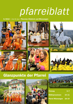 Glanzpunkte der Pfarrei - Pfarrei St. Pankratius Hitzkirch