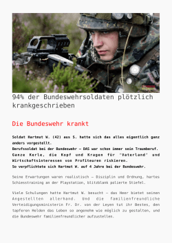 94% der Bundeswehrsoldaten plötzlich - K
