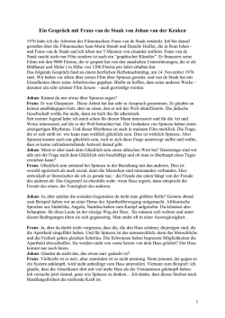 Ein Gespr&auml;ch mit Frans van de Staak von Johan van de Keuken