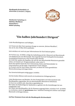 50 Jahre Dirigent 29.5.16 - Musikverein Tyrlaching eV