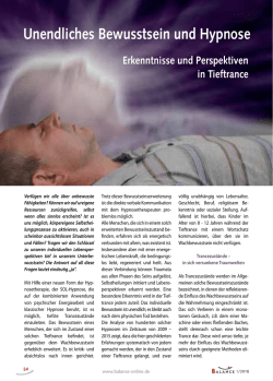 Unendliches Bewusstsein und Hypnose - Quer