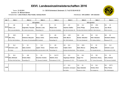 XXVI. Landeseinzelmeisterschaften 2016