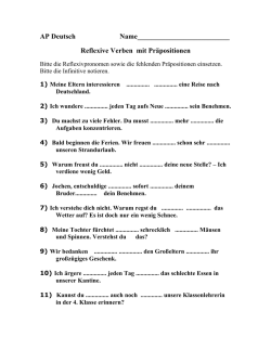 Handout Reflexive Verben und Pr&auml;positionen