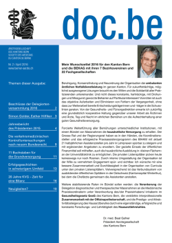 doc.be 2/2016 - &Auml;rztegesellschaft des Kantons Bern