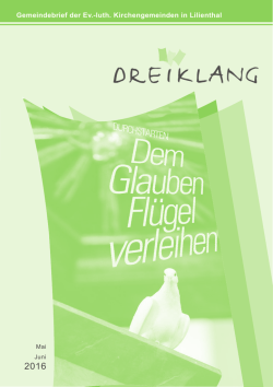 Dreiklang Mai/Juni 2016 - Kirchengemeinde Lilienthal