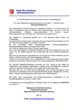 Stadt Neu-Isenburg DER MAGISTRAT