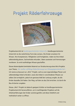 Projektunterricht ist handlungsorientierter Unterricht - Matobe