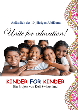 Booklet - kinder for kinder