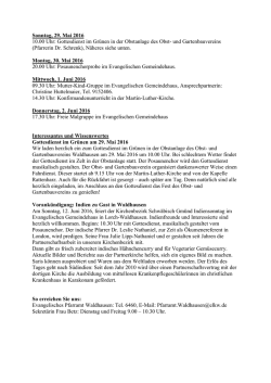 Gottesdienst als PDF - in der Stadt Lorch!