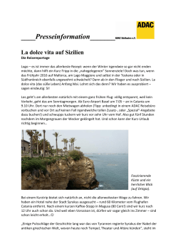 Dolce vita auf Sizilien