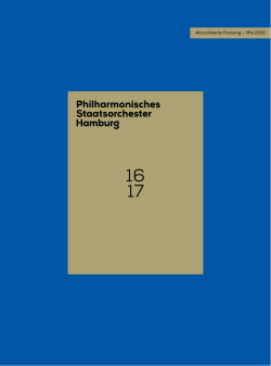 Philharmonie - Hamburgische Staatsoper