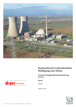 Kernkraftwerk Grafenrheinfeld Stilllegung und Abbau