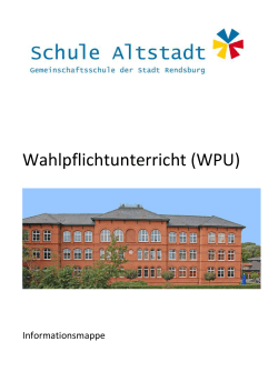 Wahl des WPU - Schule Altstadt