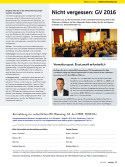 Jahresbericht und Zahlen 2015