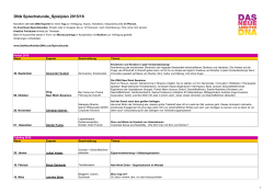 DNA Sprechstunde_Spielplan 2015/16