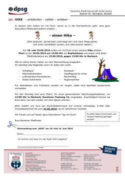 einen Hike - Borkener Pfadfinder