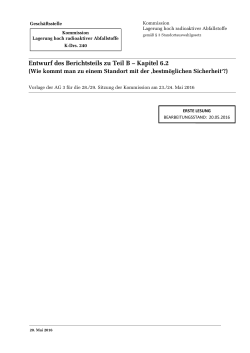 K-Drs. 240: Entwurf des Berichtsteils zu Teil B – Kapitel 6.2