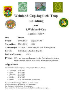 Einladung Weinland Cup Prottes
