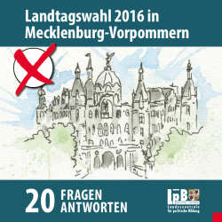 Broschüre Landtagswahl 2016 in Mecklenburg