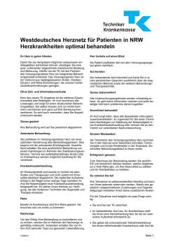 Infoblatt "Versorgungsnetz Herz in K&ouml;ln"