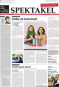 Jetzt online lesen. - Das Meininger Theater