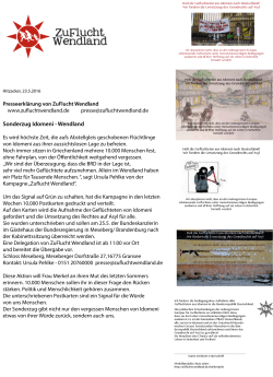 Presseinformation von ZuFlucht Wendland v. 23.05.2016 als pdf