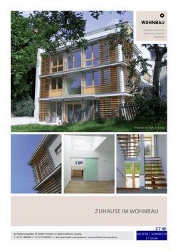 zuhause im wohnbau - Architekt Schwaerzler