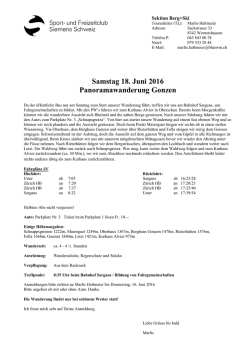 Panoramawanderung Gonzen am 18. Juni 2016