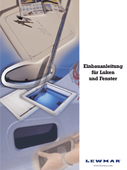 Einbauanleitung f&uuml;r Luken und Fenster