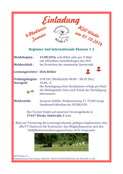Einladung 2016 -1.sxw - Obedience Niedersachsen