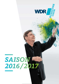 Saisonbroschüre 2016/2017