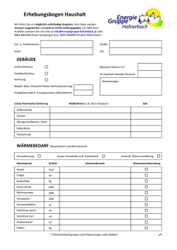 Fragebogen - Energiegruppe Hafnerbach