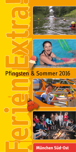 Pfingsten & Sommer 2016 - Kreisjugendring München