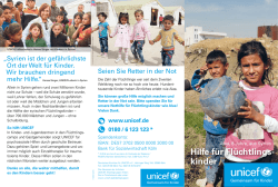 Hilfe f&uuml;r Fl&uuml;chtlings- kinder