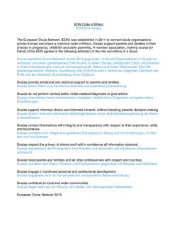 EDN Ethik-Kodex Deutsch - European Doula Network