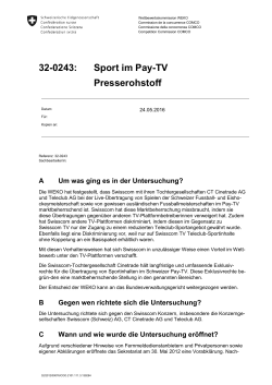 32-0243: Sport im Pay-TV Presserohstoff