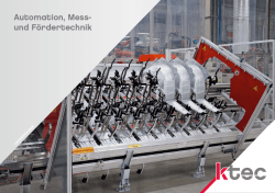 ktec Imagebroschüre - KTEC Automation und Fördertechnik