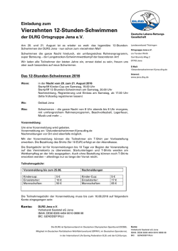 Vierzehnten 12-Stunden-Schwimmen - DLRG