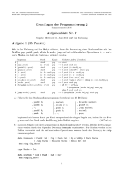 Grundlagen der Programmierung 2 Aufgabenblatt Nr. 7 Aufgabe 1