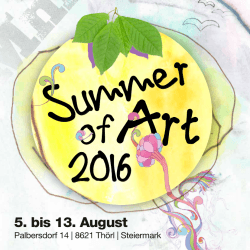 Programm Summer of Art 2016